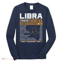 Libra Birthday Gifts Libra Facts Funny Long Sleeve Shirt thumb 0