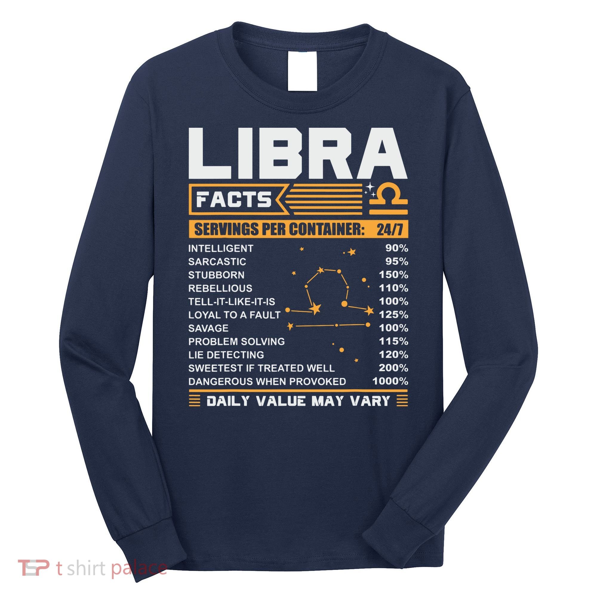 Libra Birthday Gifts Libra Facts Funny Long Sleeve Shirt