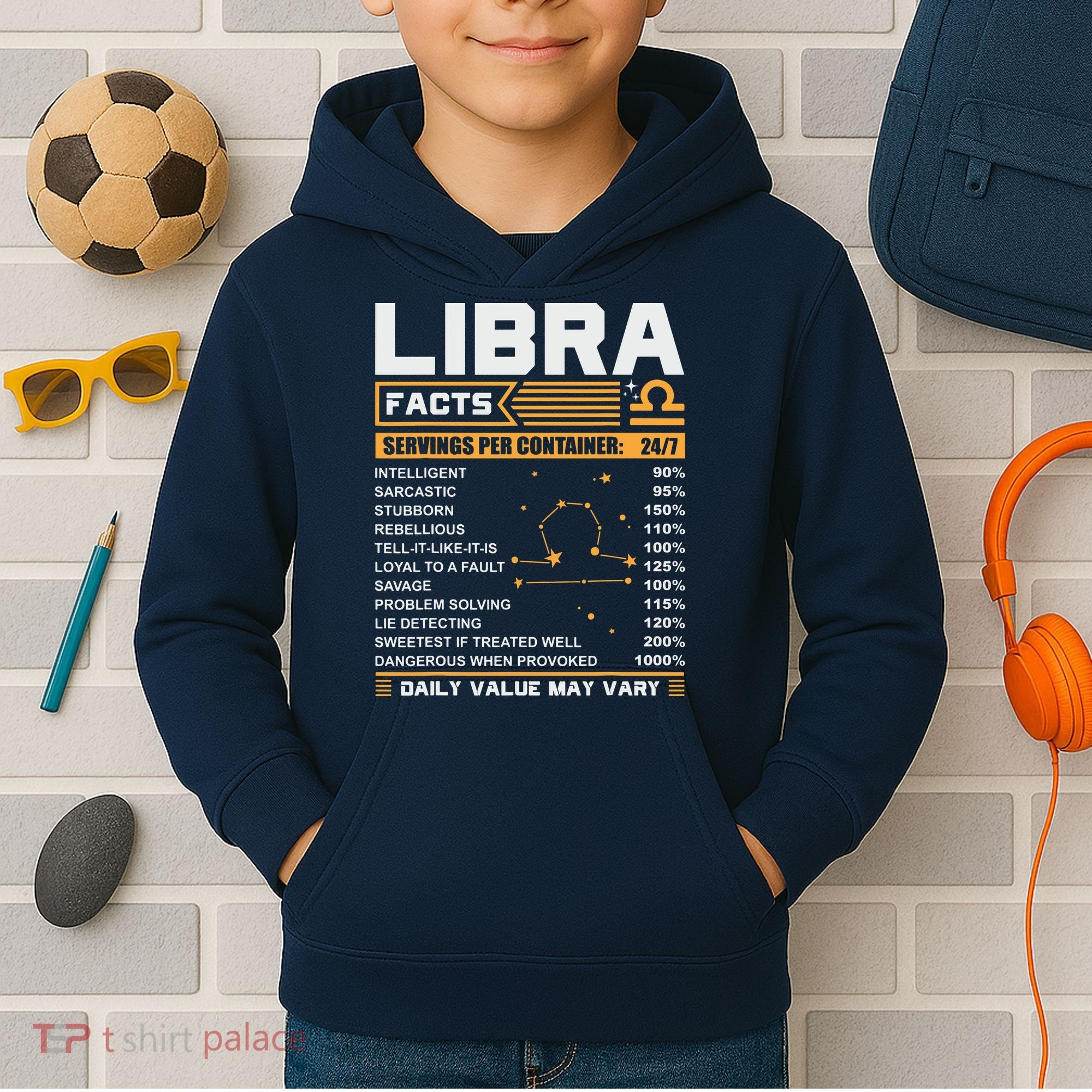 Libra Birthday Gifts Libra Facts Funny Kids Hoodie