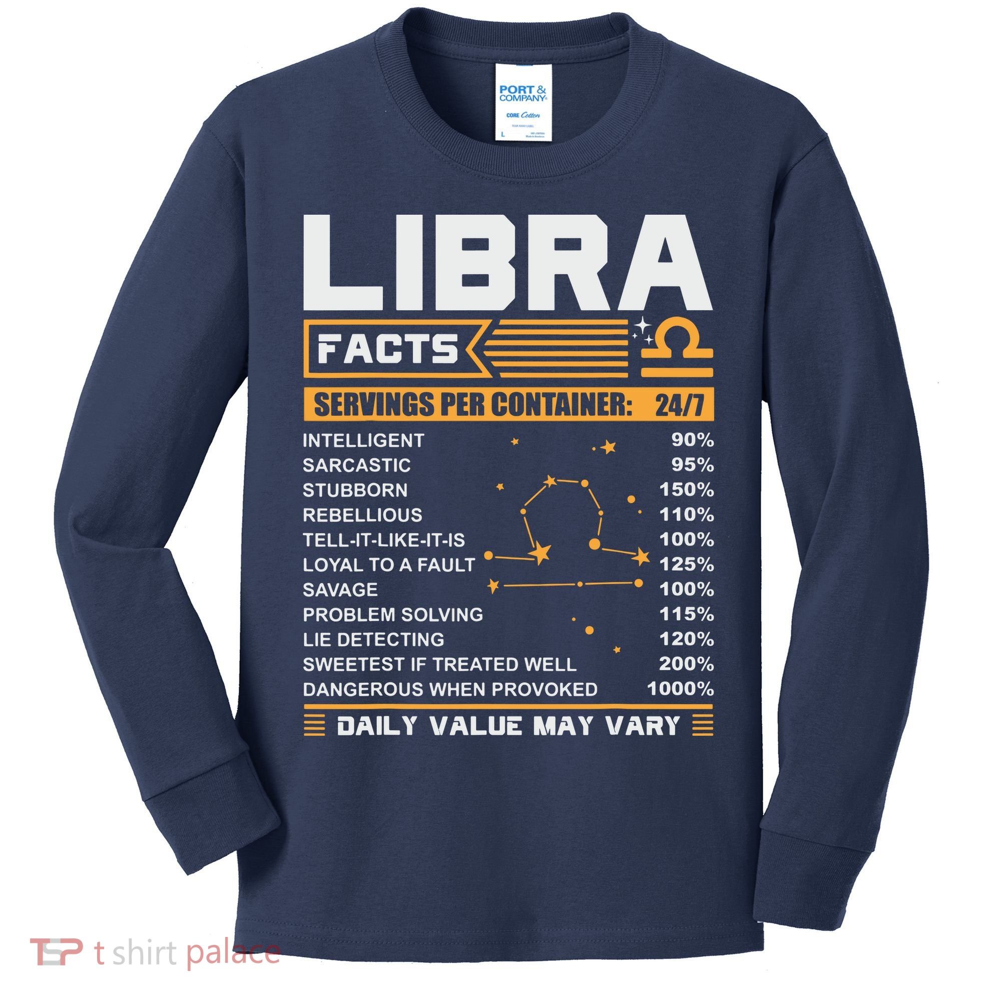 Libra Birthday Gifts Libra Facts Funny Kids Long Sleeve Shirt