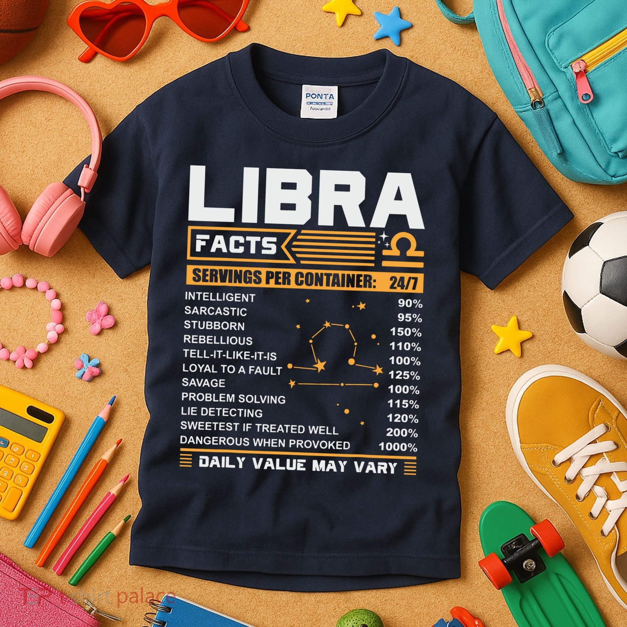 Libra Birthday Gifts Libra Facts Funny Kids T-Shirt