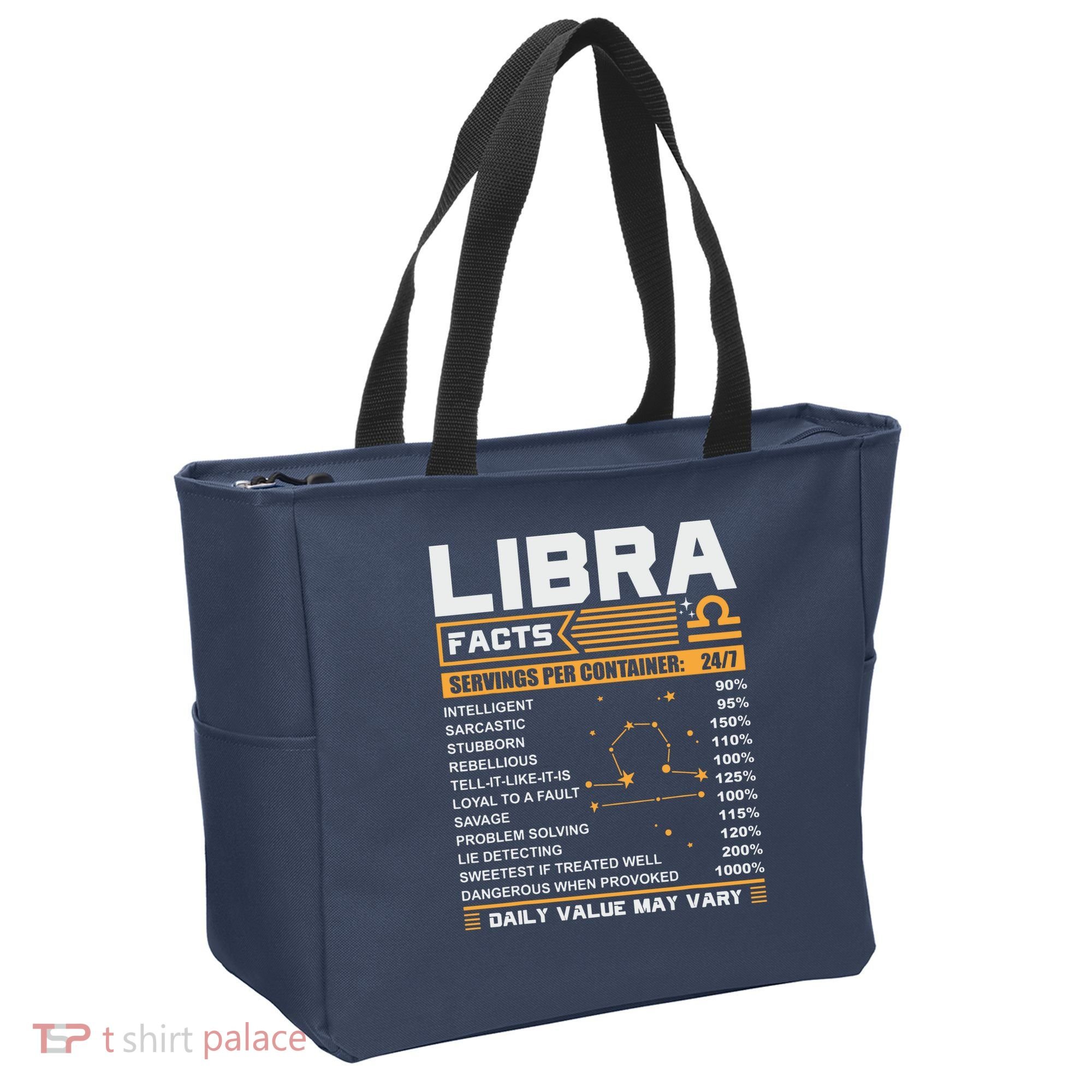 Libra Birthday Gifts Libra Facts Funny Tote Bag