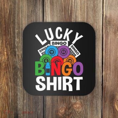 Lucky Bingo Gambling Fun Bingo Lover Design Coaster