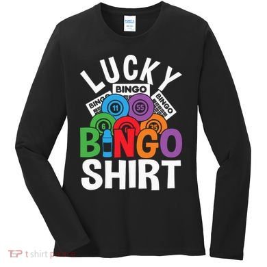 Lucky Bingo Gambling Fun Bingo Lover Design Women's Long Sleeve Shirt