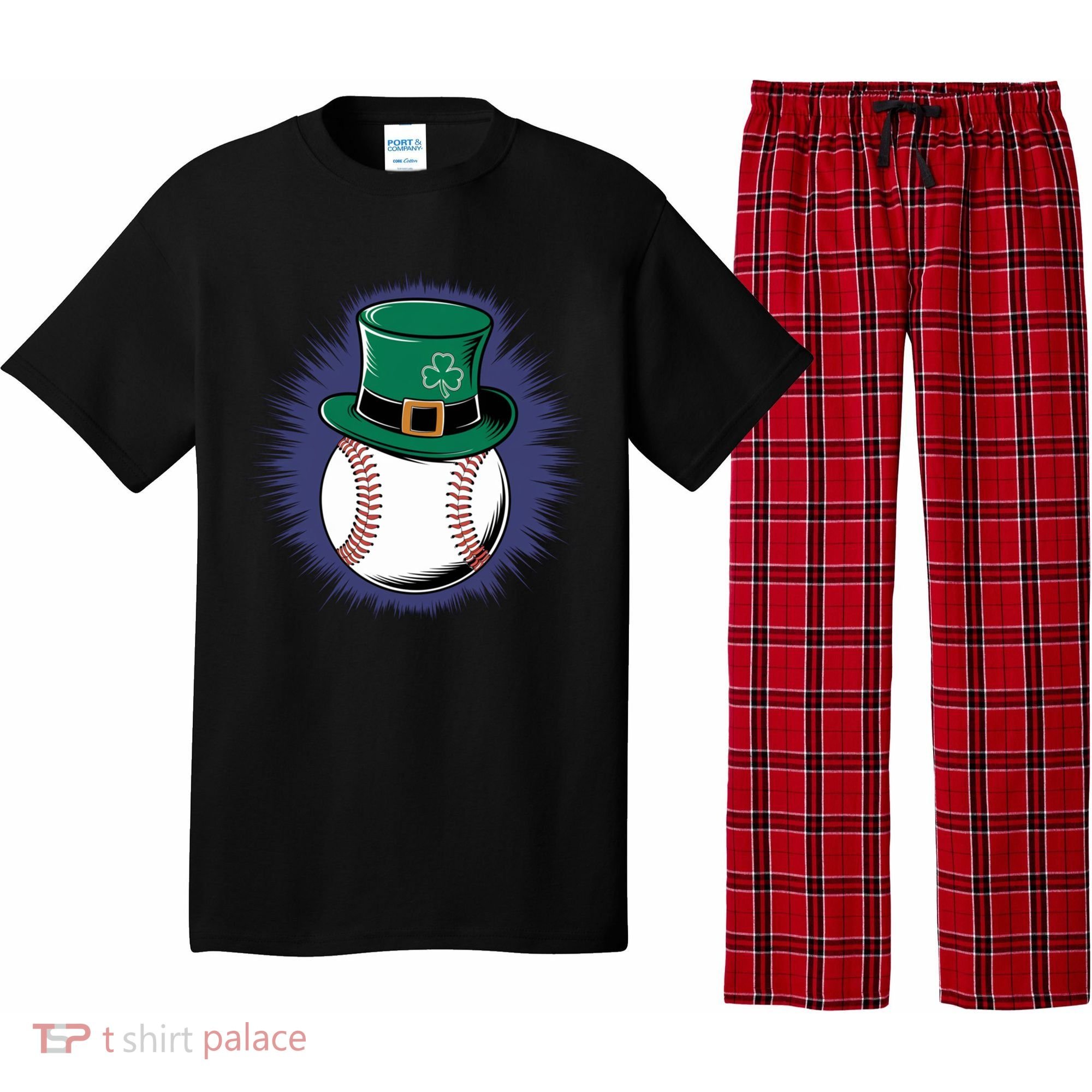 Leprechaun Baseball Hat St PatrickS Day Sports Fans Gift Pajama Set