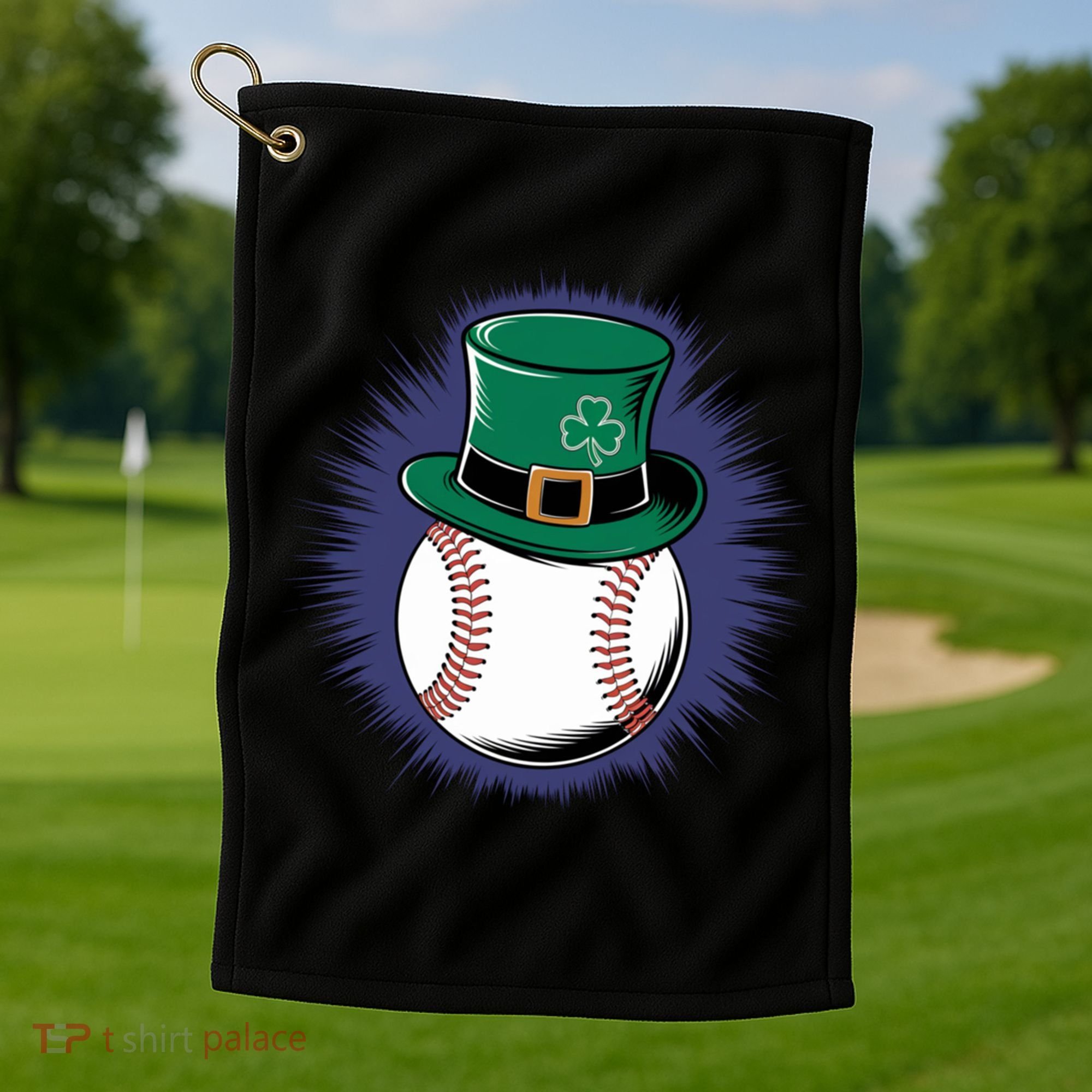 Leprechaun Baseball Hat St PatrickS Day Sports Fans Gift Golf Towel