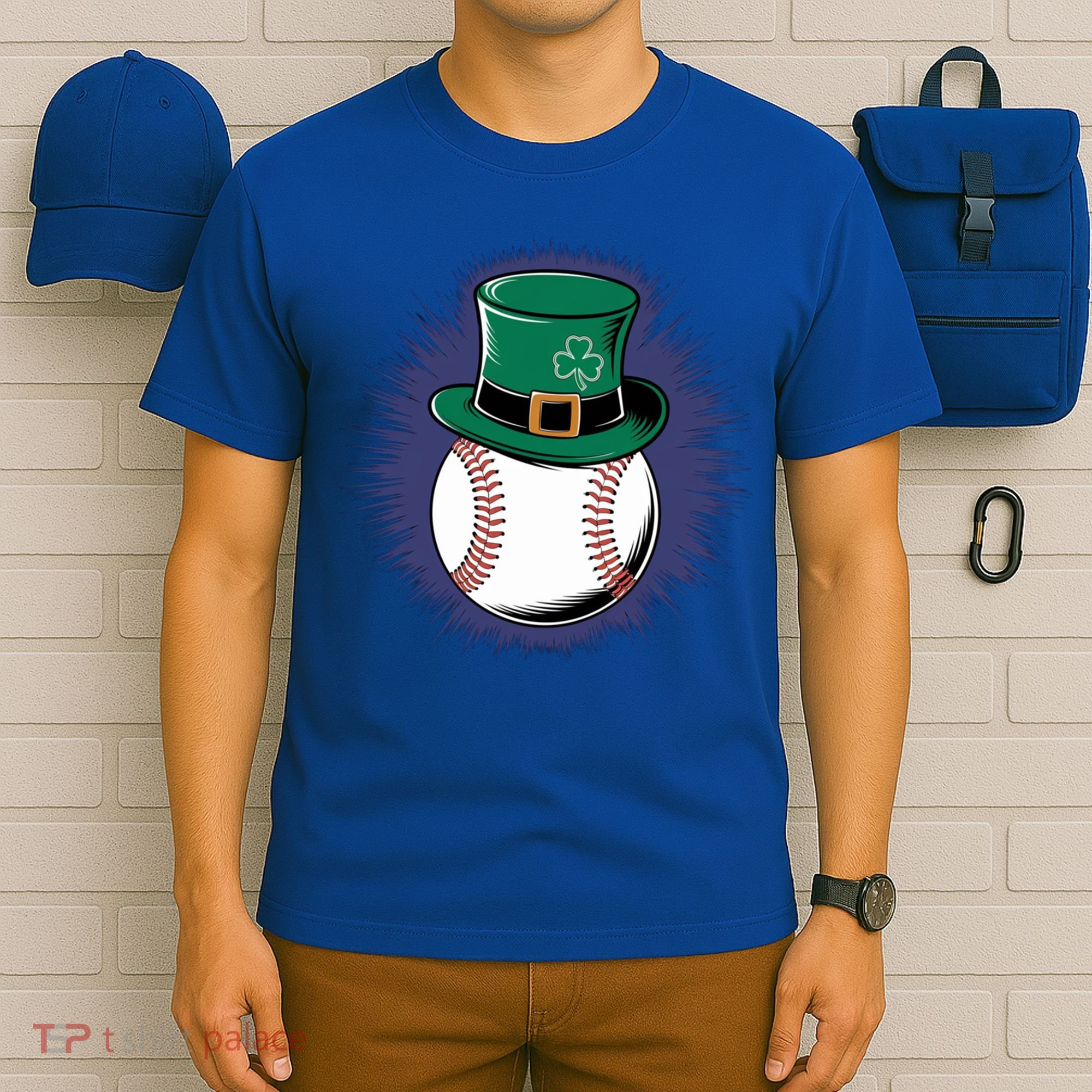 Leprechaun Baseball Hat St PatrickS Day Sports Fans Gift T-Shirt