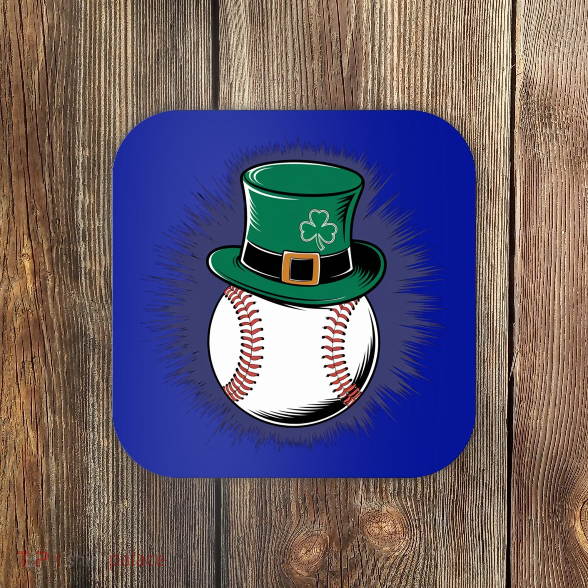 Leprechaun Baseball Hat St PatrickS Day Sports Fans Gift Coaster