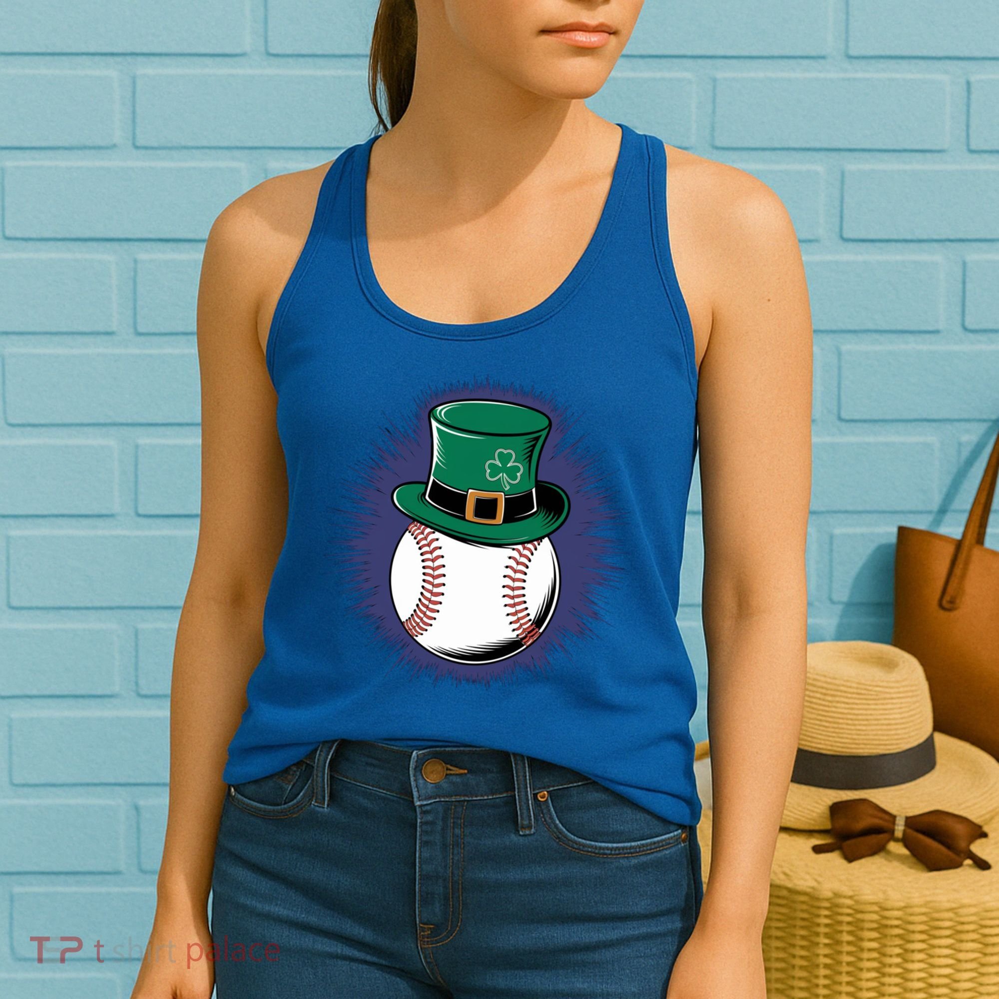 Leprechaun Baseball Hat St PatrickS Day Sports Fans Gift Women's Tank Top