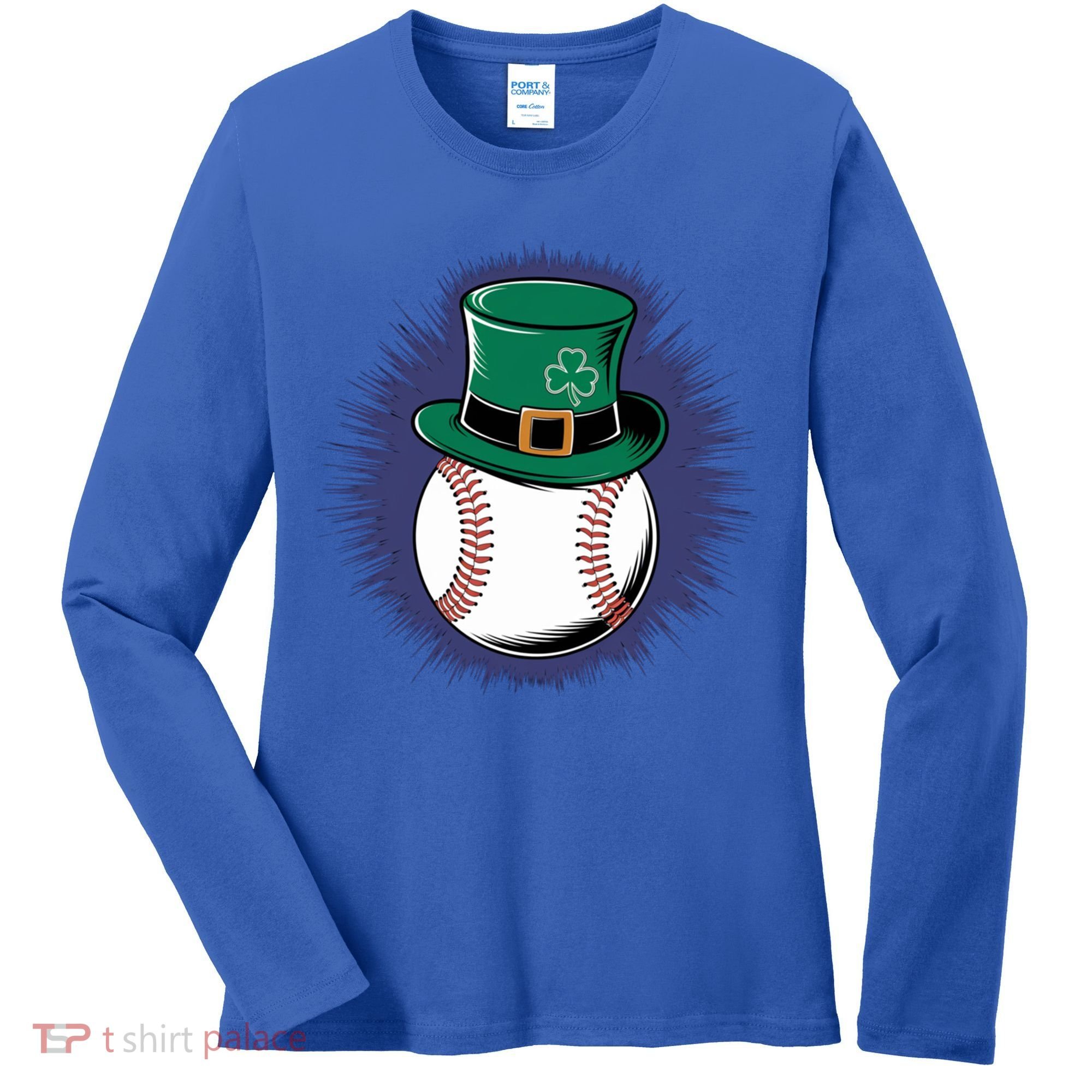 Leprechaun Baseball Hat St PatrickS Day Sports Fans Gift Women's Long Sleeve Shirt