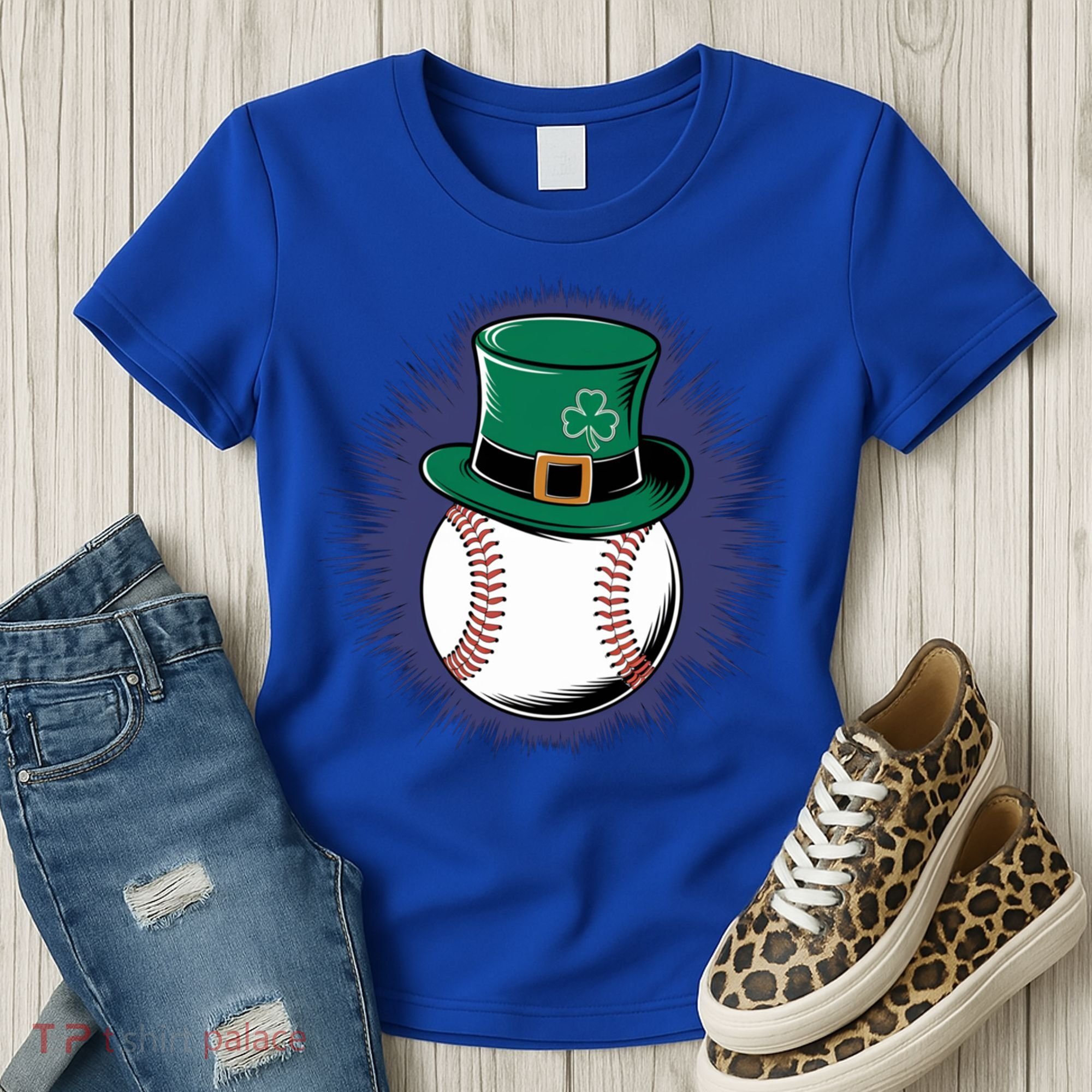 Leprechaun Baseball Hat St PatrickS Day Sports Fans Gift Women's T-Shirt