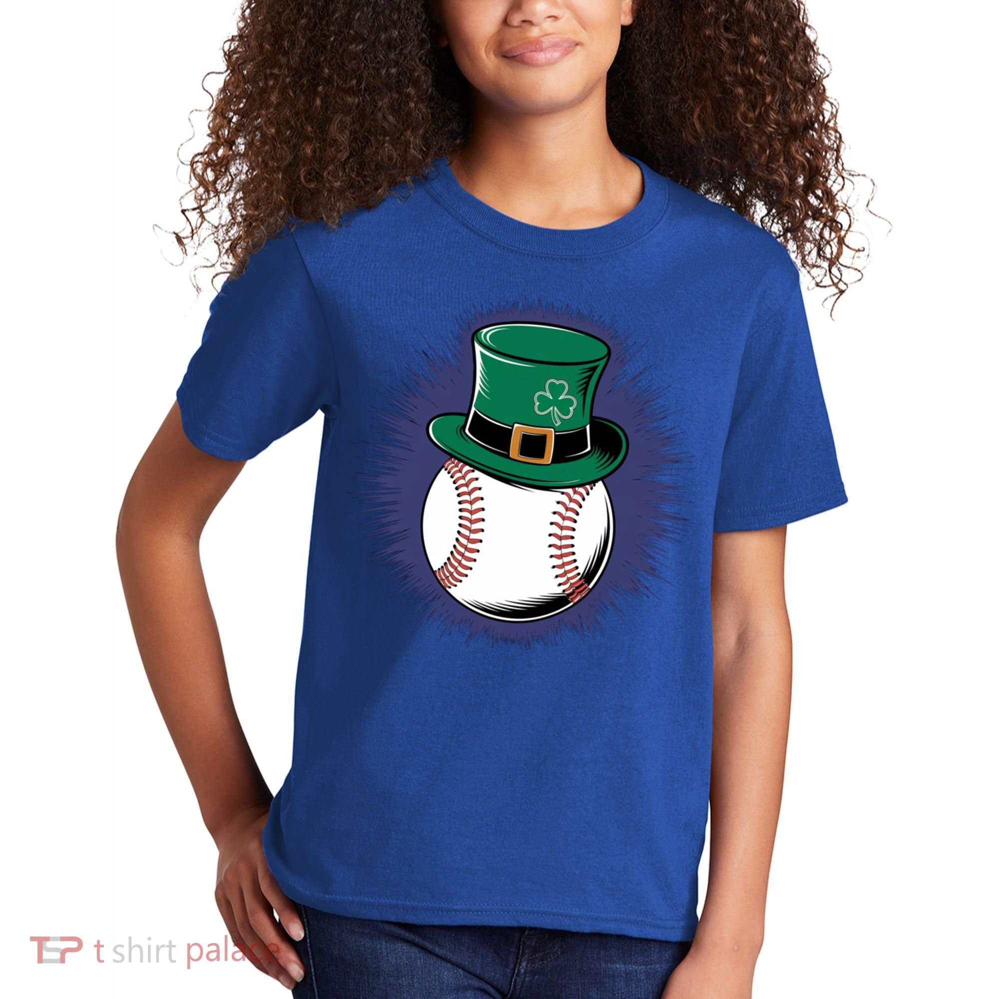 Leprechaun Baseball Hat St PatrickS Day Sports Fans Gift Kids T-Shirt