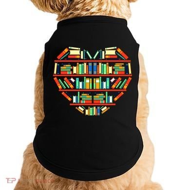 Love Books Heart Doggie Tank