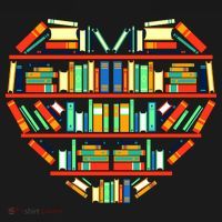 Love Books Heart USA-Made Doggie Bandana thumb 2