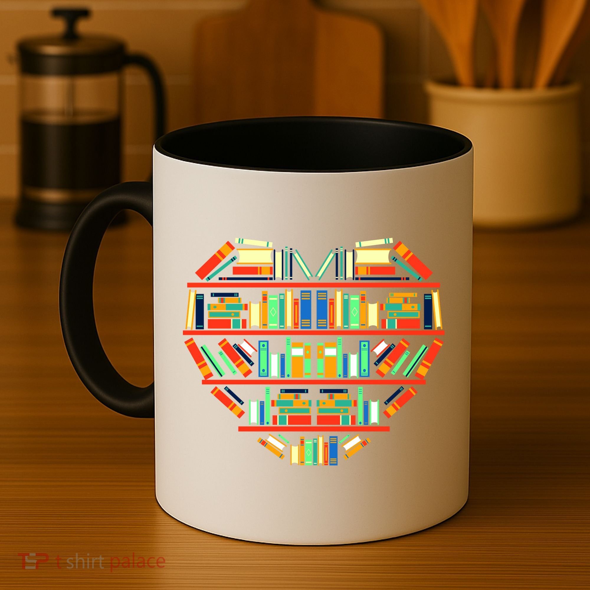 Love Books Heart Coffee Mug