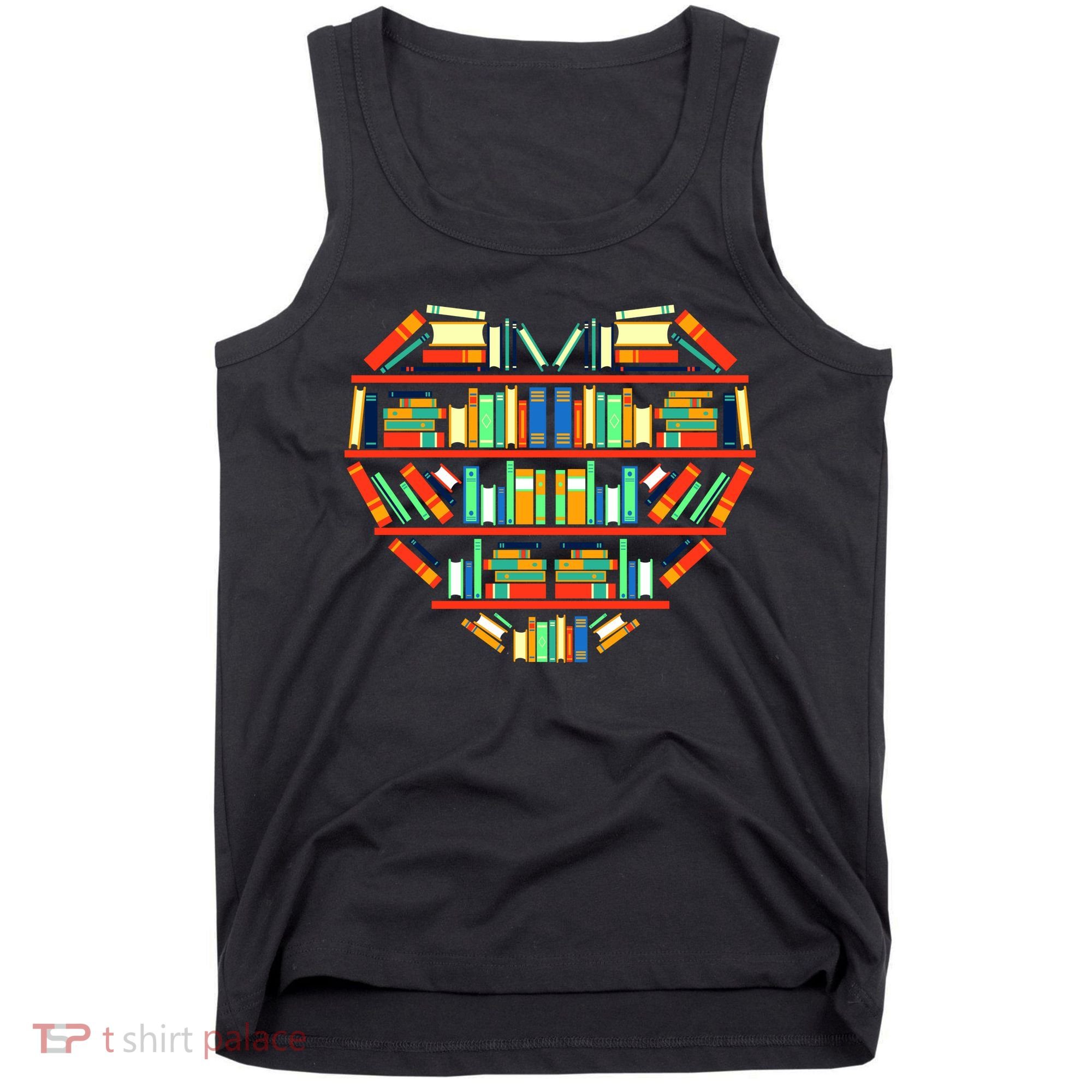 Love Books Heart Tank Top