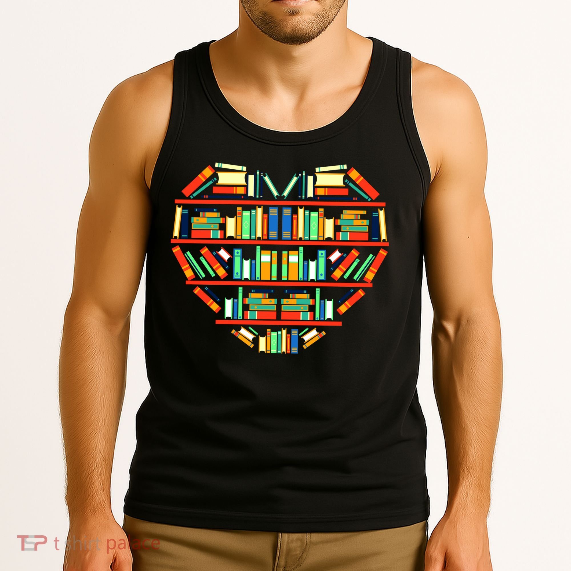 Love Books Heart Tank Top