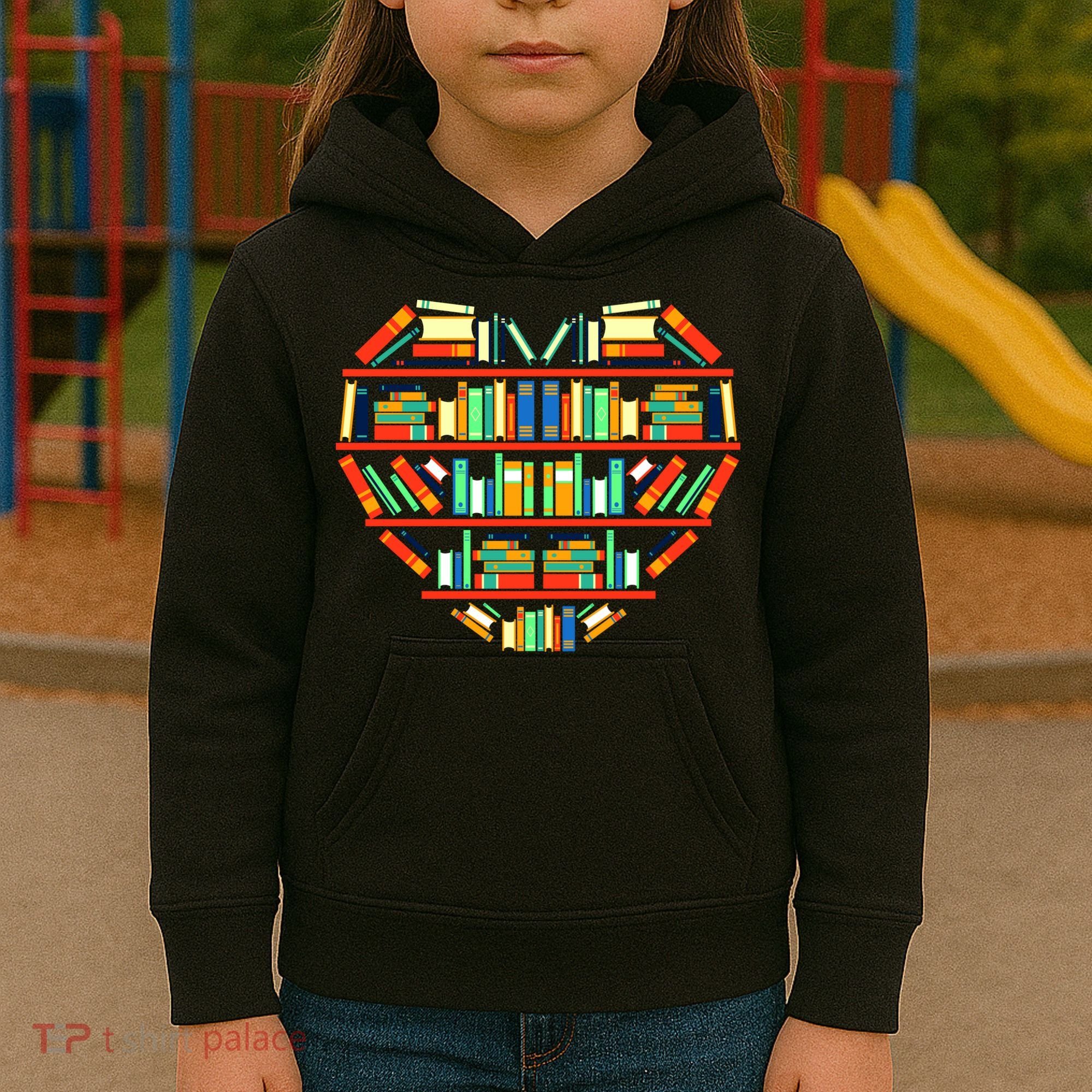 Love Books Heart Kids Hoodie