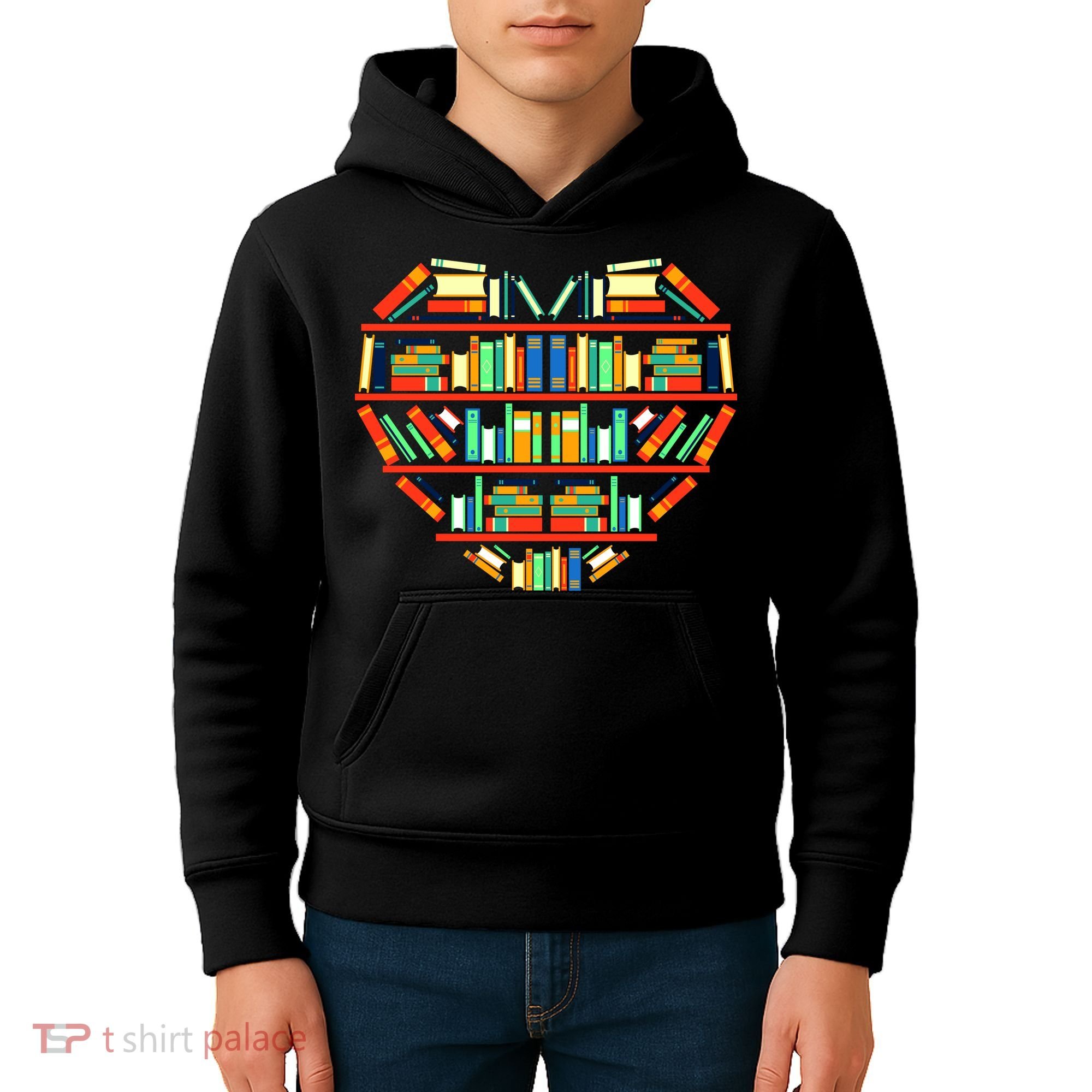 Love Books Heart Kids Hoodie