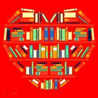 Love Books Heart Santa Hat thumb 1