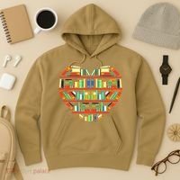 Love Books Heart Hoodie thumb 3