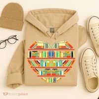 Love Books Heart Hoodie thumb 4