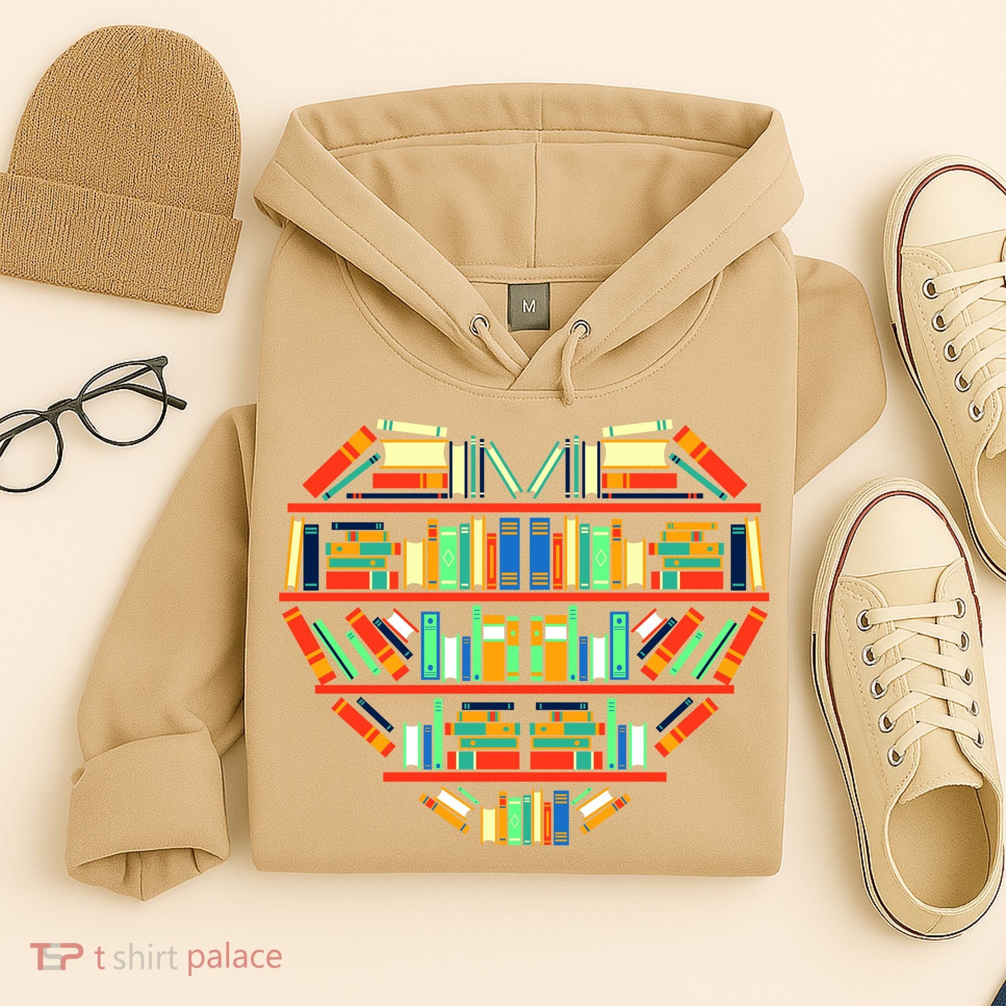 Love Books Heart Hoodie