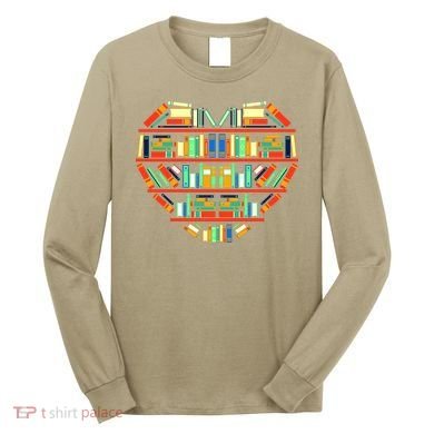 Love Books Heart Long Sleeve Shirt