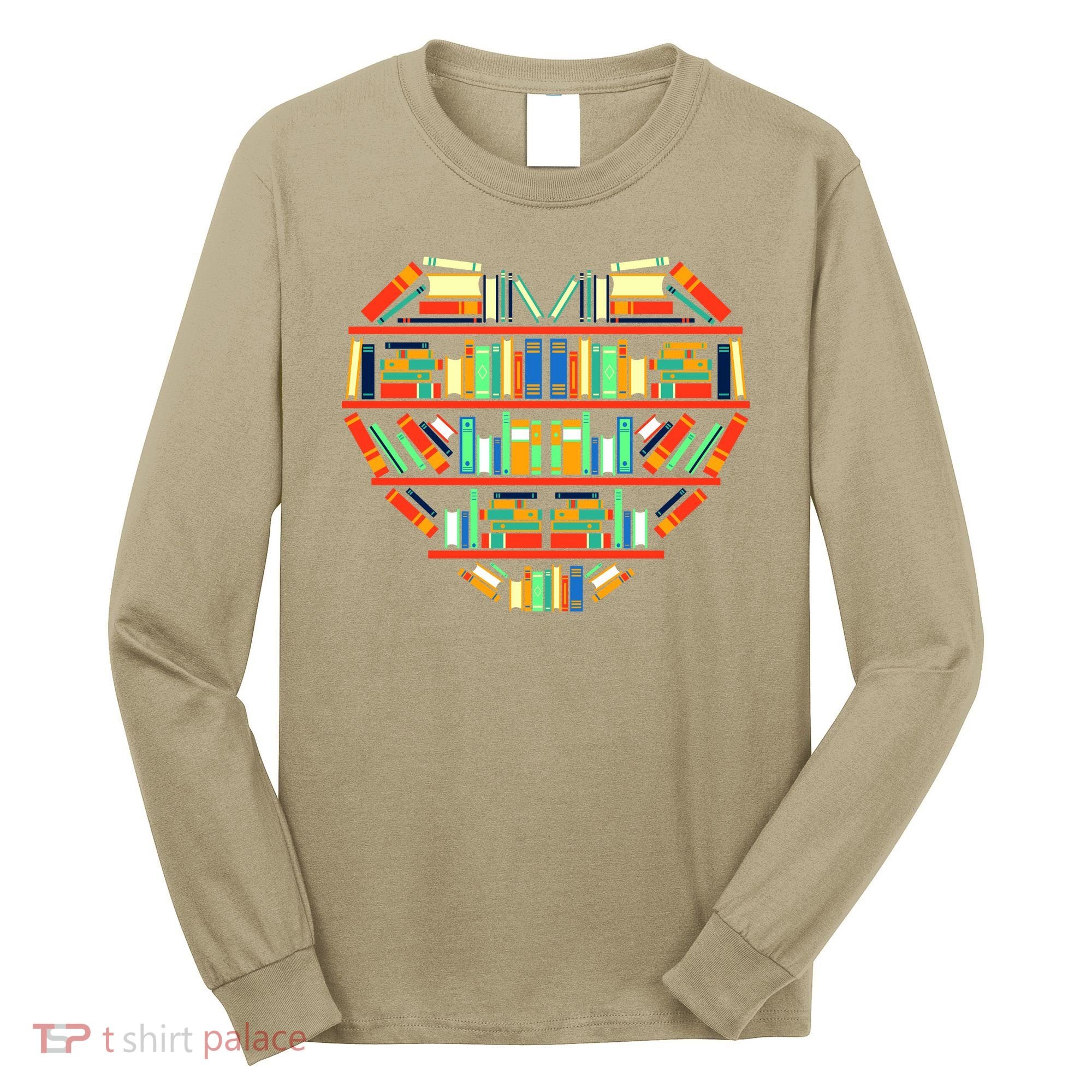 Love Books Heart Long Sleeve Shirt