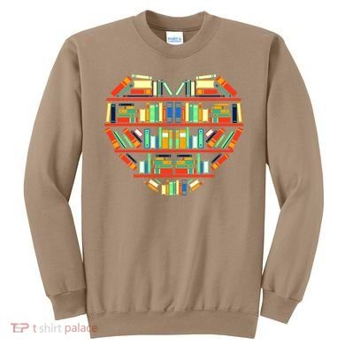 Love Books Heart Sweatshirt
