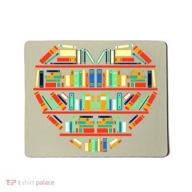 Love Books Heart Mousepad