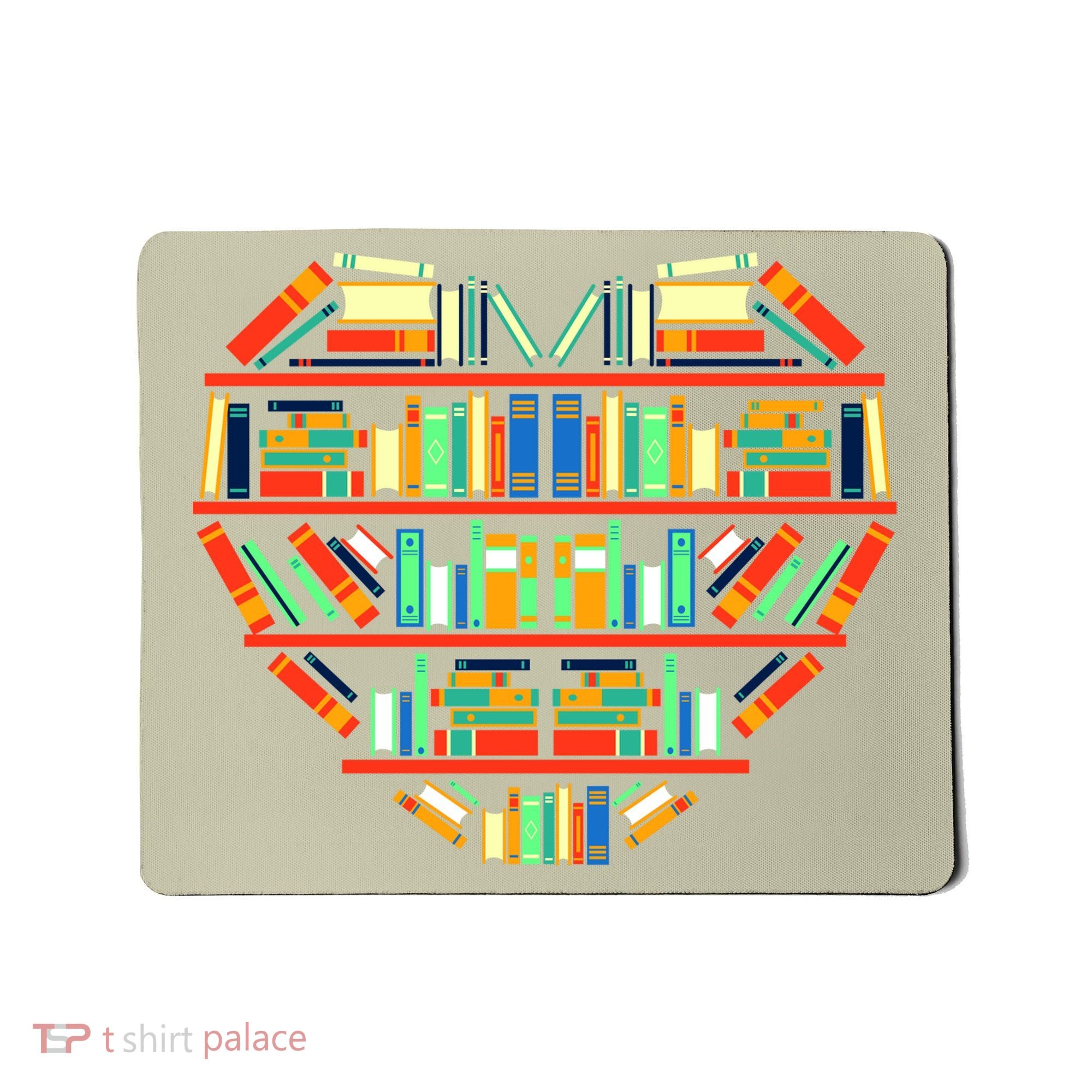 Love Books Heart Mousepad
