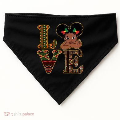 Love Black History Month Cute Pride USA-Made Doggie Bandana