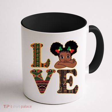 Love Black History Month Cute Pride Coffee Mug back