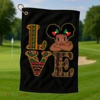 Love Black History Month Cute Pride Golf Towel thumb 1