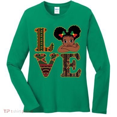 Love Black History Month Cute Pride Women's Long Sleeve Shirt
