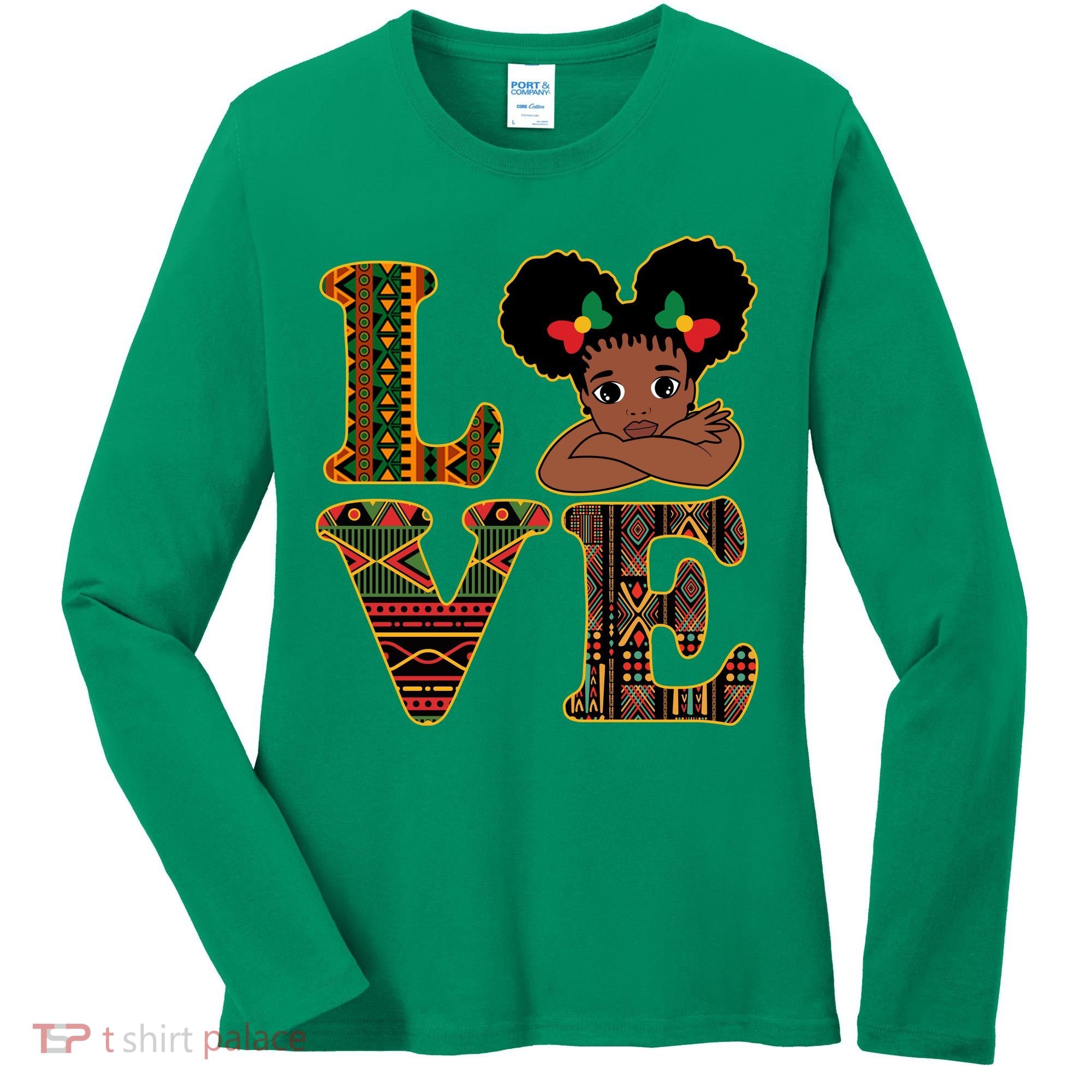 Love Black History Month Cute Pride Women's Long Sleeve Shirt