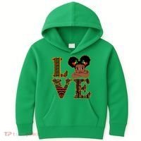 Love Black History Month Cute Pride Kids Hoodie thumb 0
