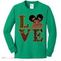 Love Black History Month Cute Pride Kids Long Sleeve Shirt thumb 0