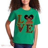 Love Black History Month Cute Pride Kids T-Shirt thumb 2