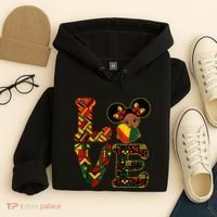 Love Black History Month Strong African Hoodie thumb 4