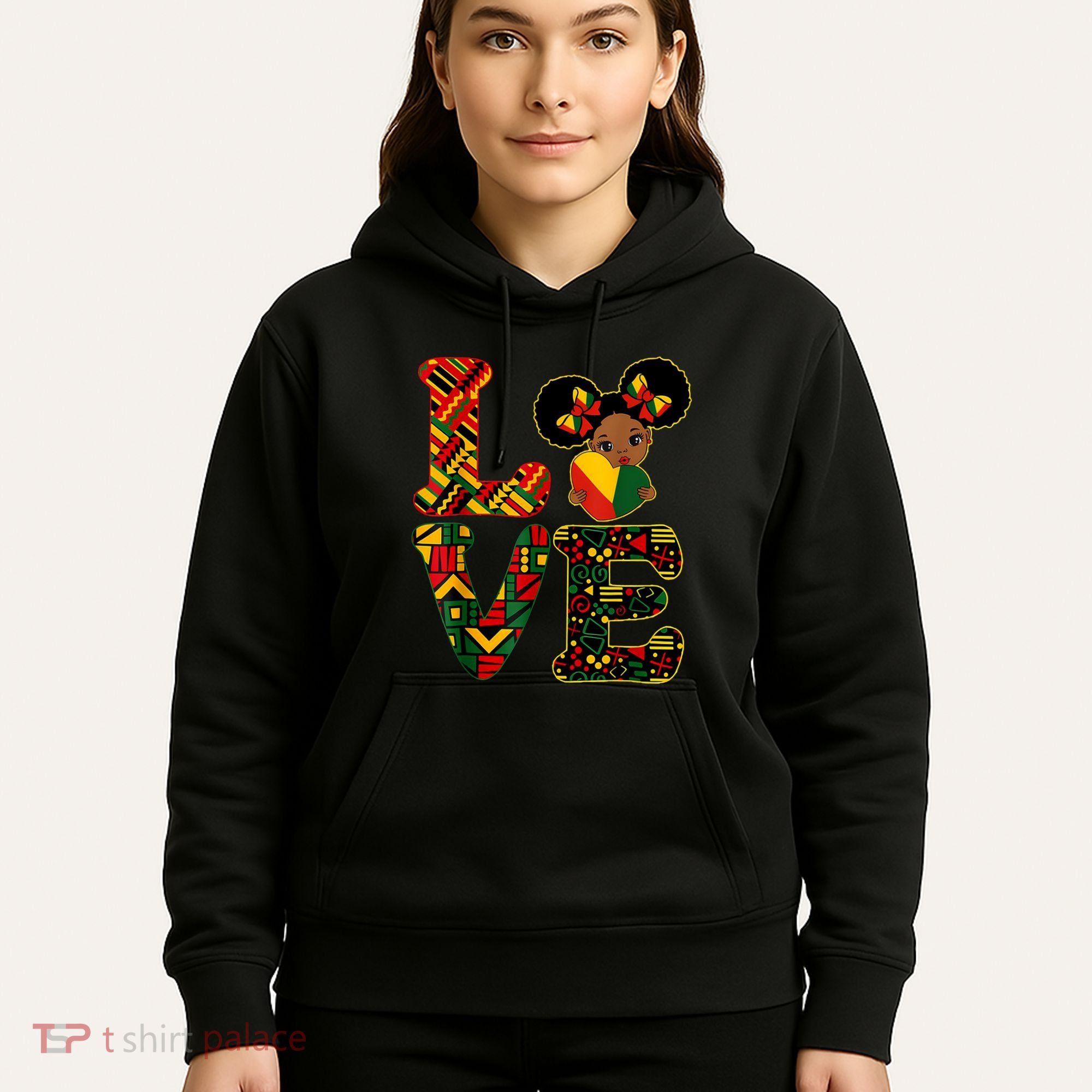 Love Black History Month Strong African Hoodie