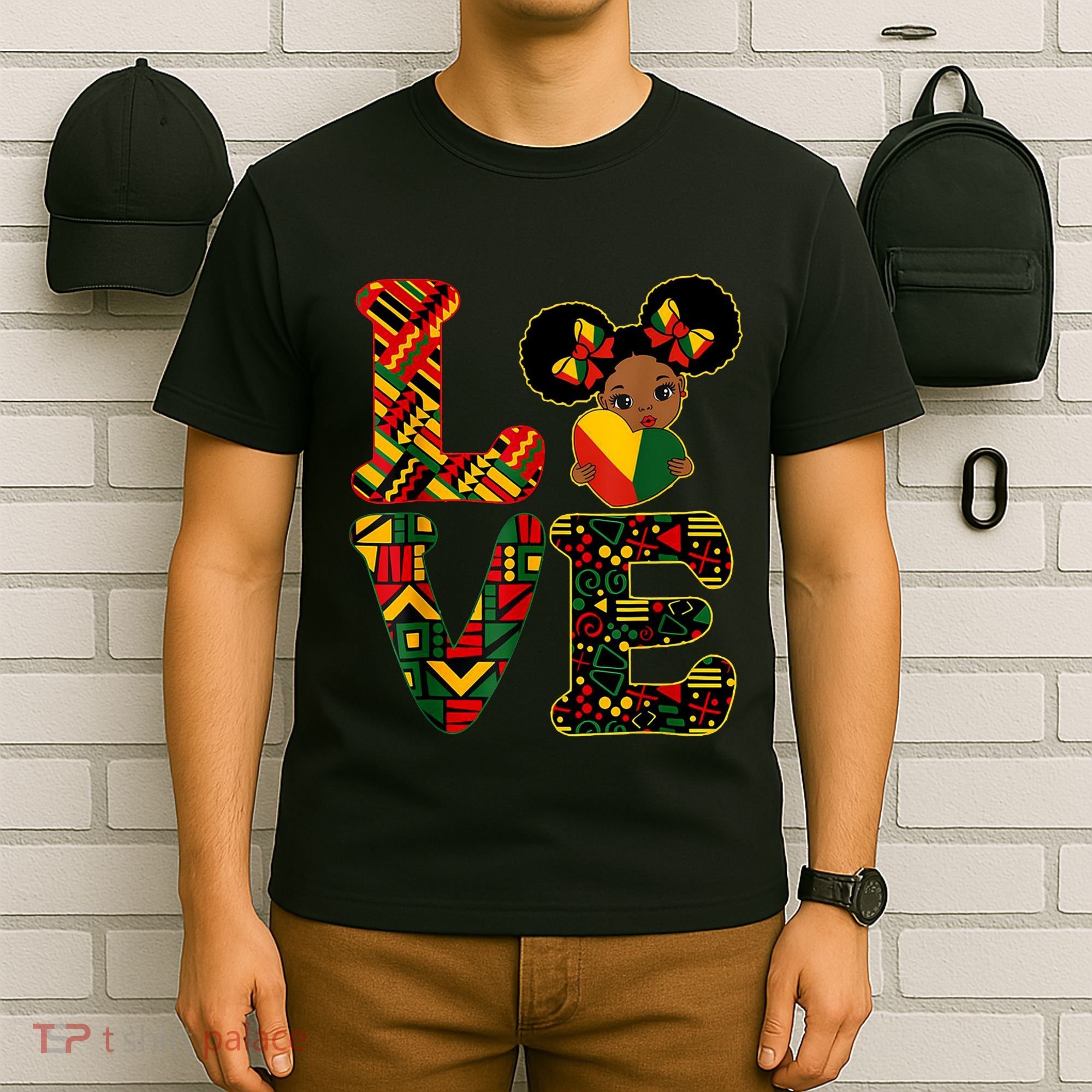 Love Black History Month Strong African T-Shirt