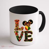 Love Black History Month Strong African Coffee Mug thumb 1