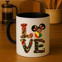 Love Black History Month Strong African Coffee Mug thumb 4