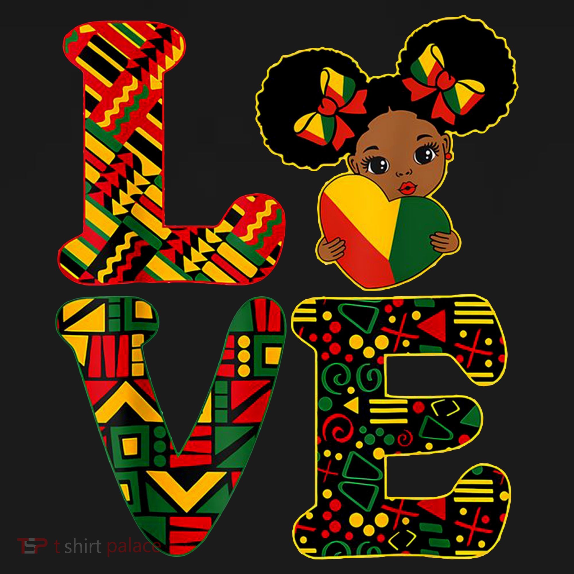 Love Black History Month Strong African Women's Hoodie