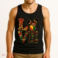 Love Black History Month Strong African Tank Top thumb 3