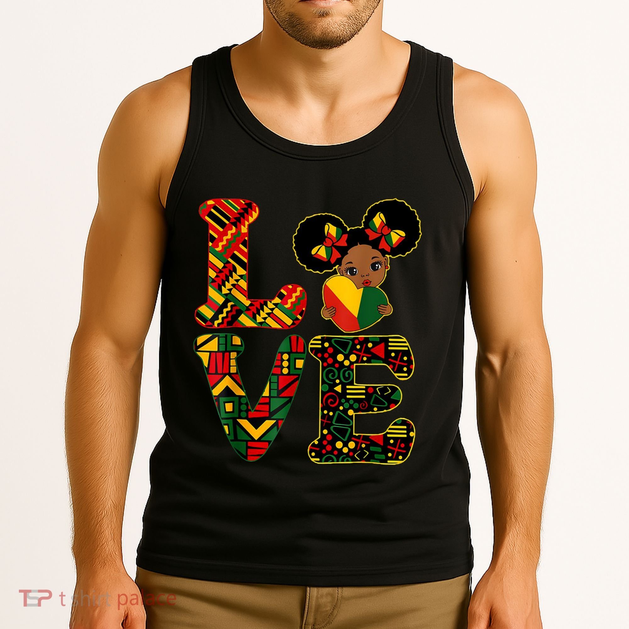 Love Black History Month Strong African Tank Top