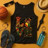 Love Black History Month Strong African Tank Top thumb 4