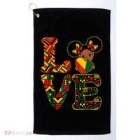 Love Black History Month Strong African Golf Towel thumb 0